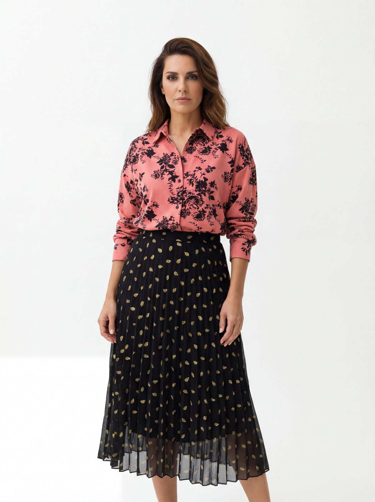 3/4 shirt + Dressy Pleated Skirt - 10