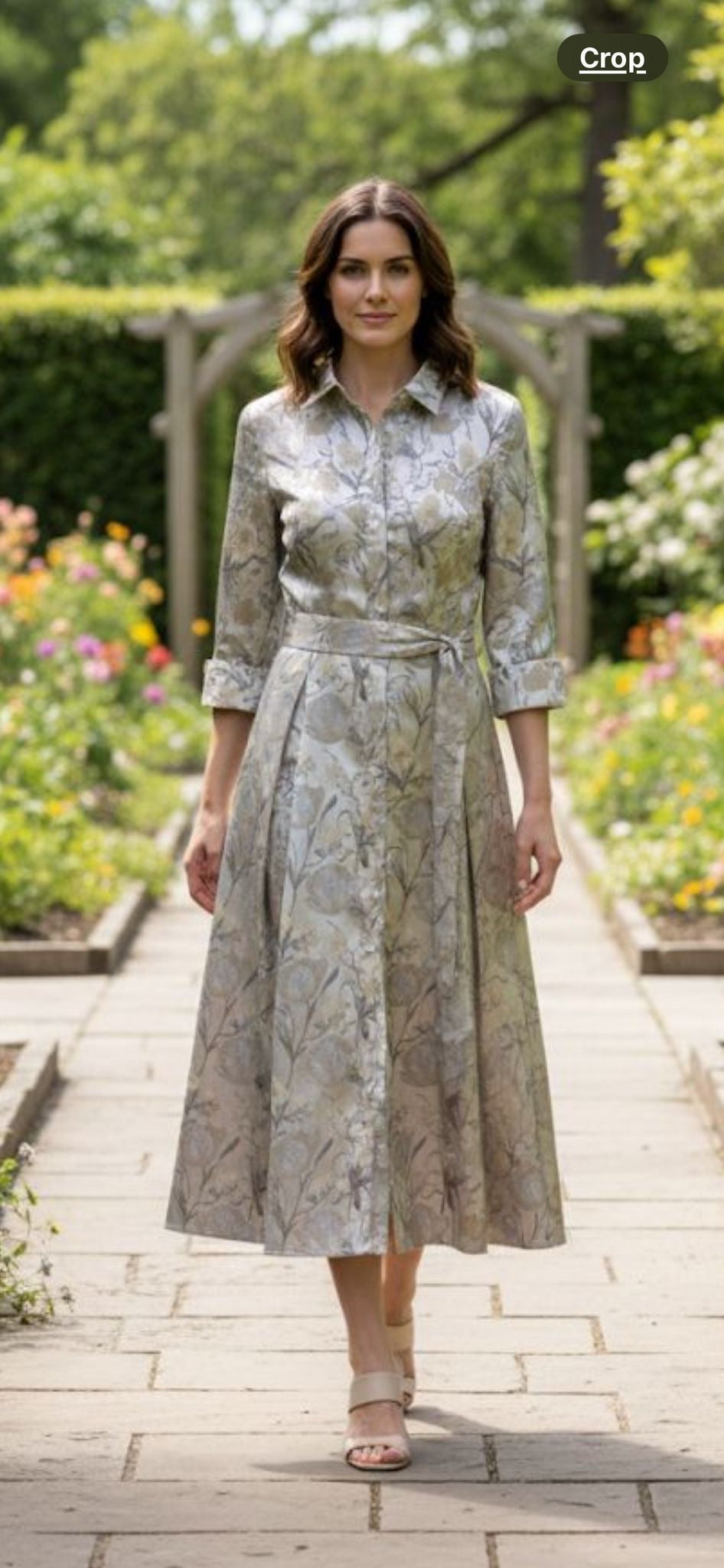Silverleaf Bloom Midi Dress