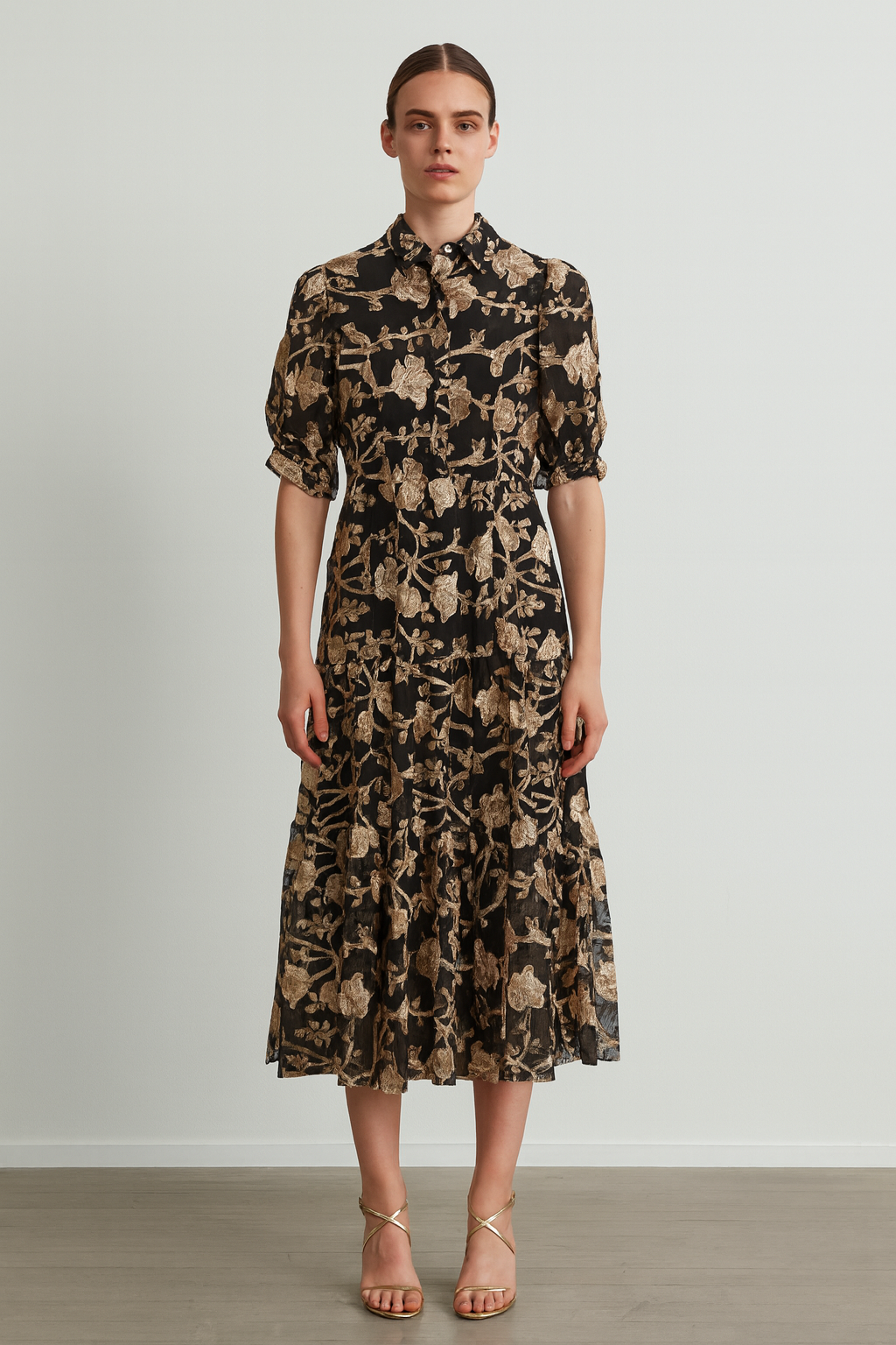 Tiered Midi Dress