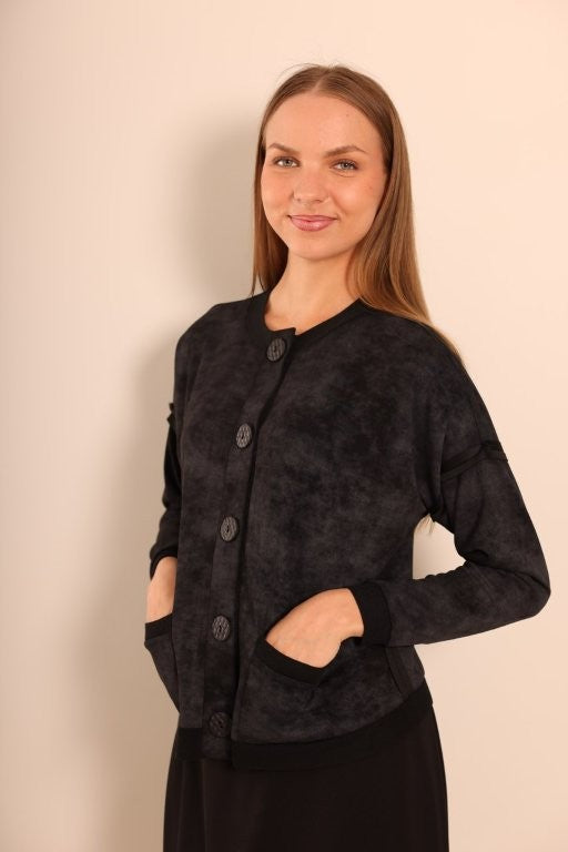 Black Tie Dye Scuba Top