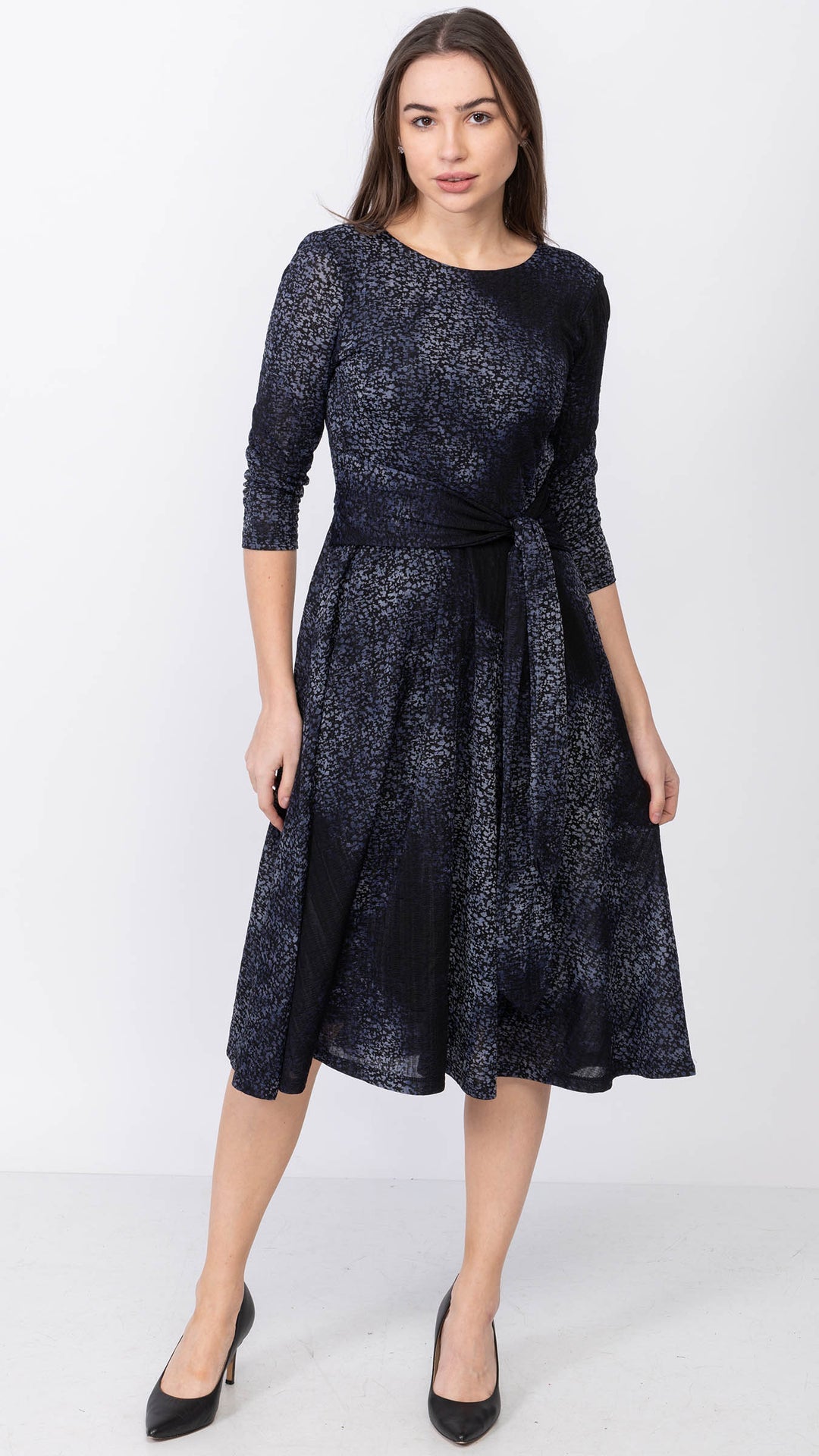 Side Tie Burnout Dress