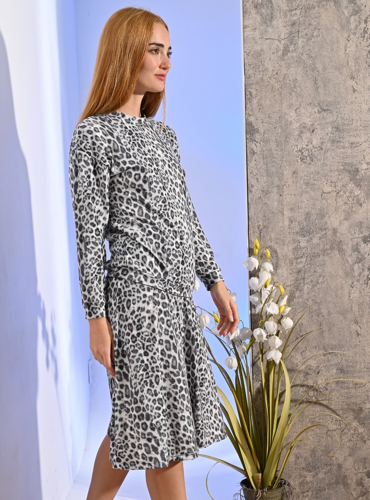 Animal Print Two Piece Set
