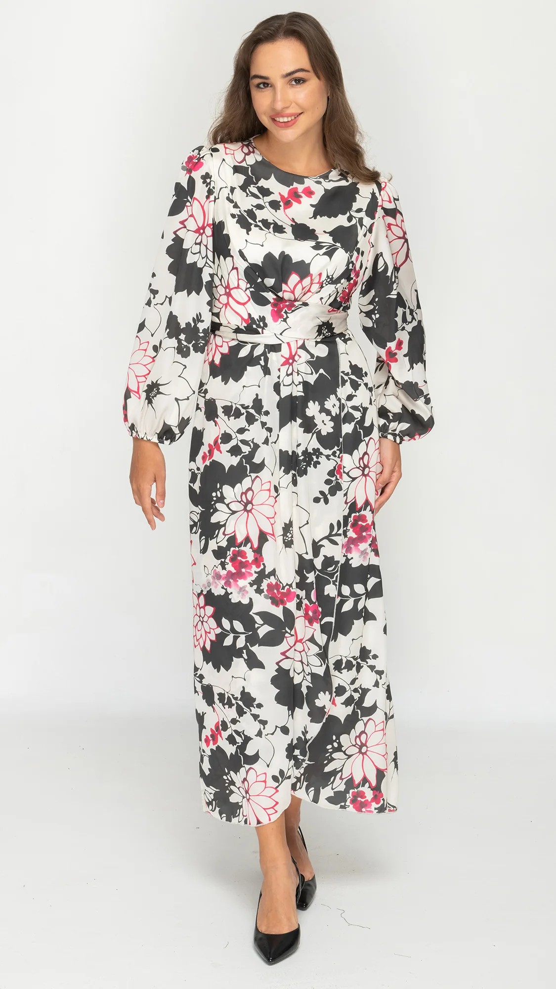 Satin Wrap Dress