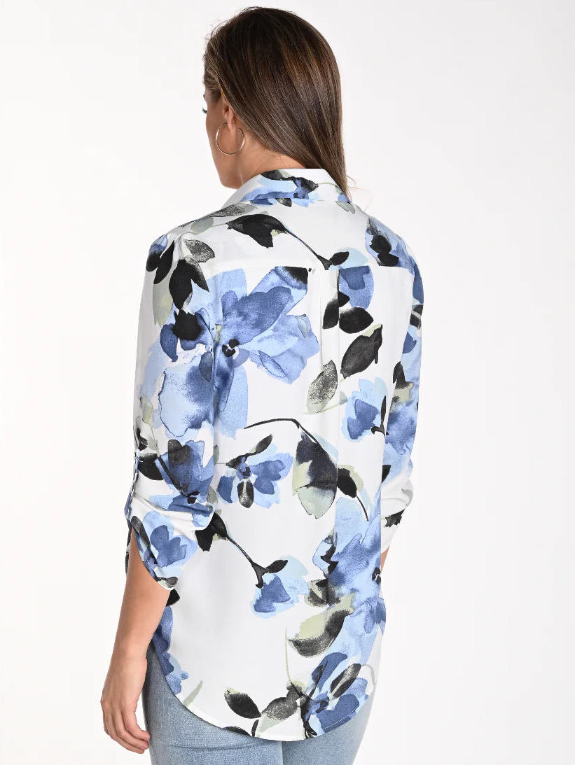 Frank Lyman Floral Button Top - 241465