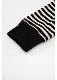 Ribbon-Tie Striped Cardigan