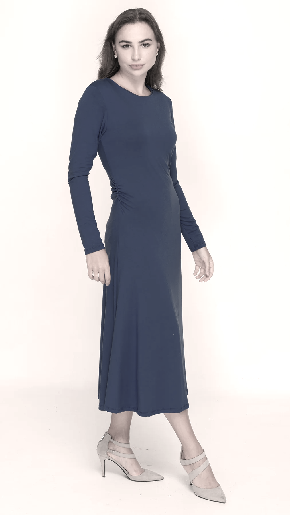 Side Ruched Dress- Bamboo Jersey