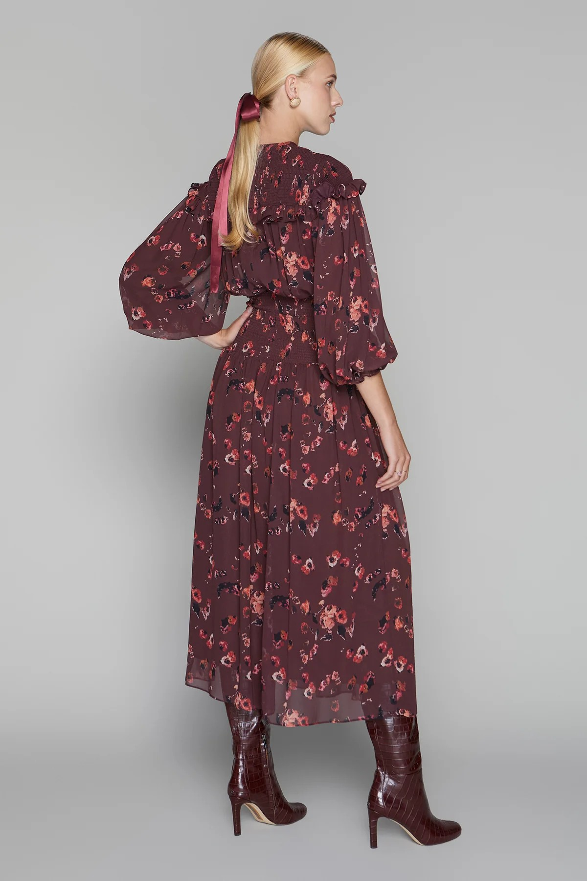 Tilden Dress in Sangria Petal