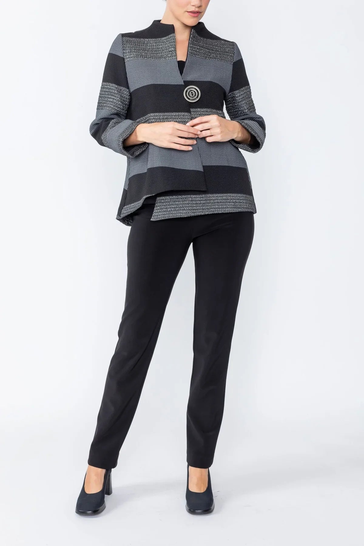 IC Collection Striped Jacket 5809J