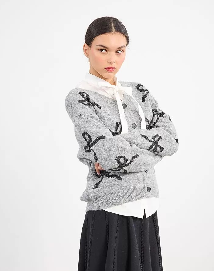 Grey Sweater Cardiagn