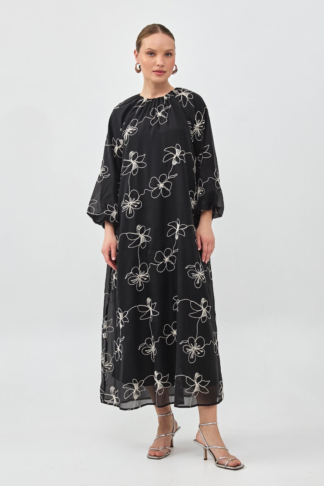 Black Print Dress