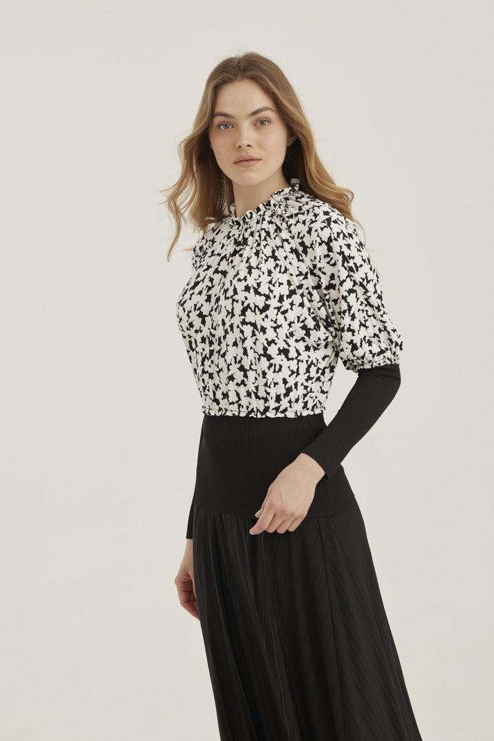 Floral Print Sweater