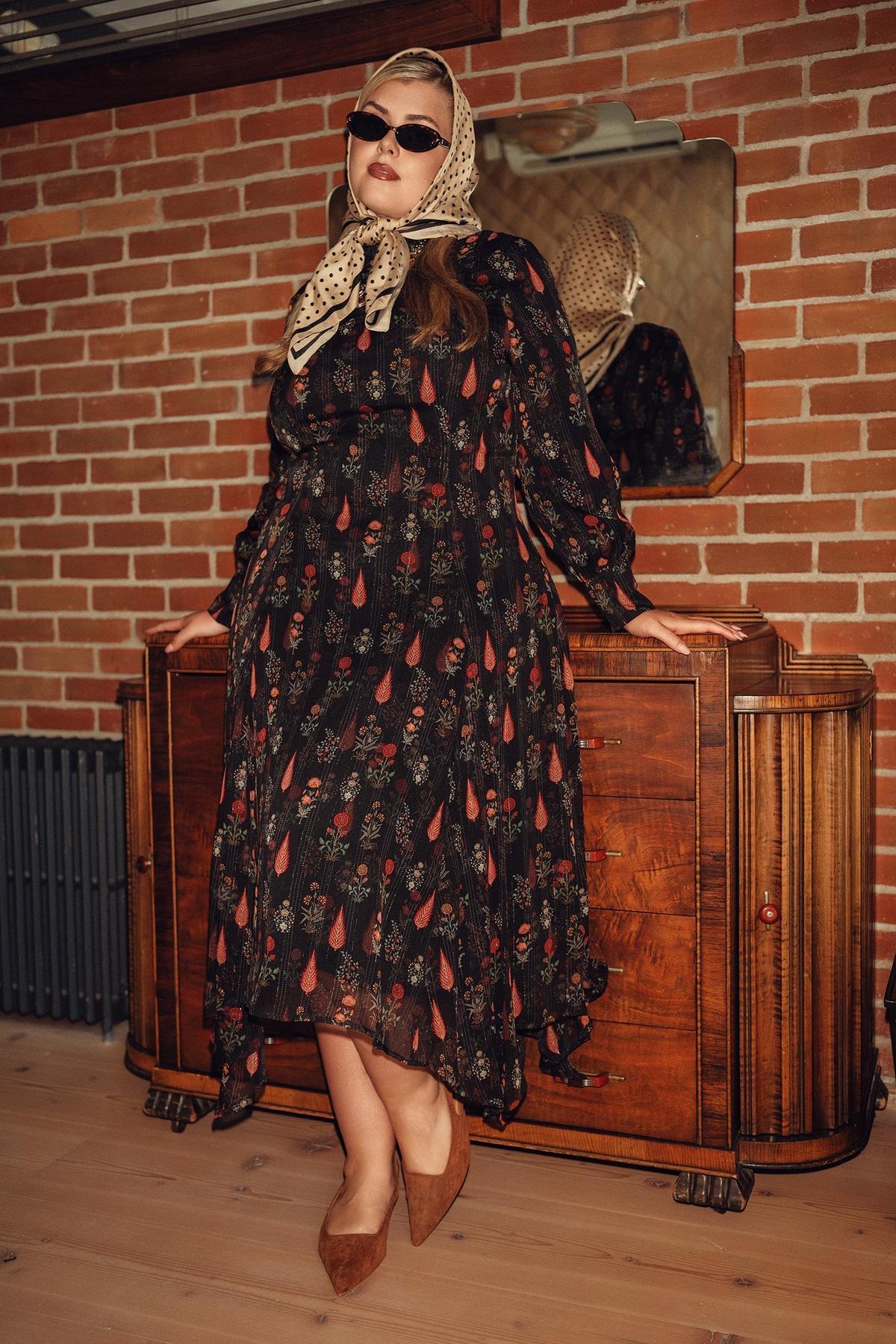 Exquisite Asymmetrical Print Dress