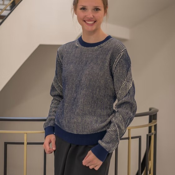 Tonal Ribbed Crew Sweater