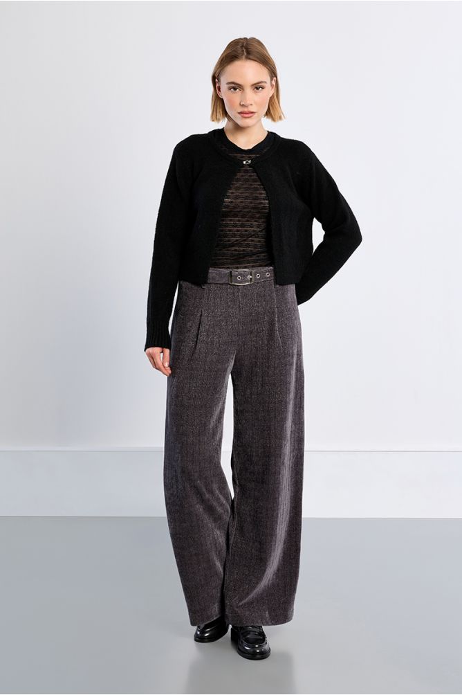 Black Open Cardigan