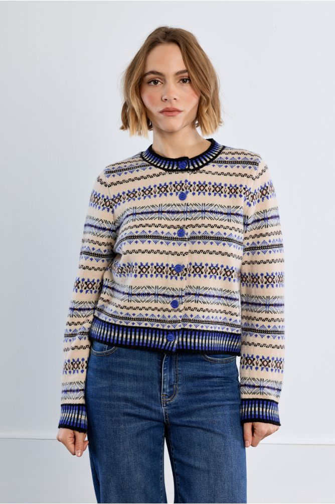 Blue Knitted Cardigan