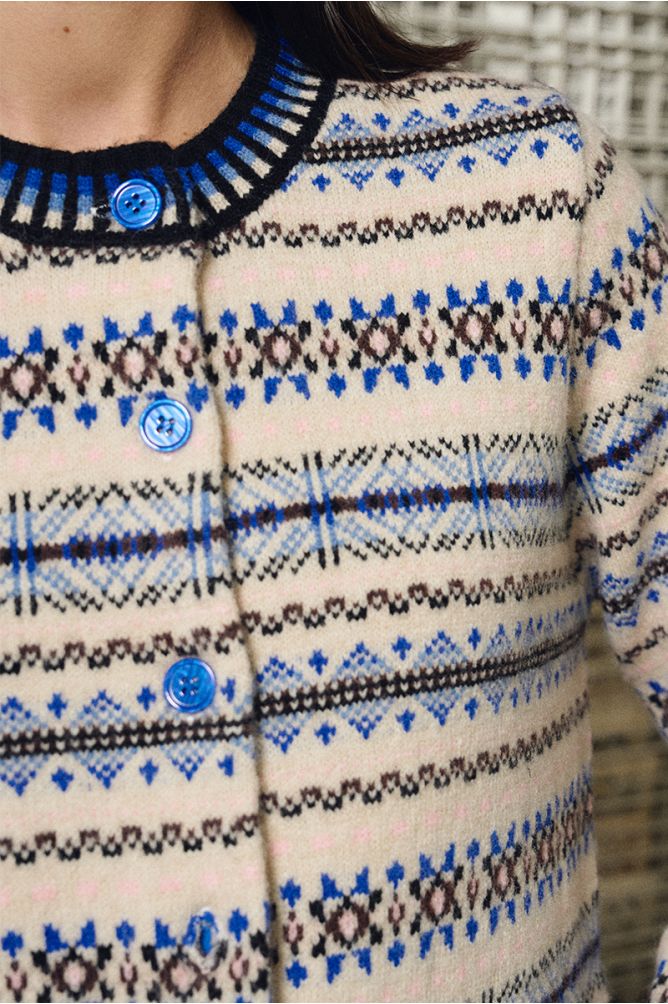 Blue Knitted Cardigan