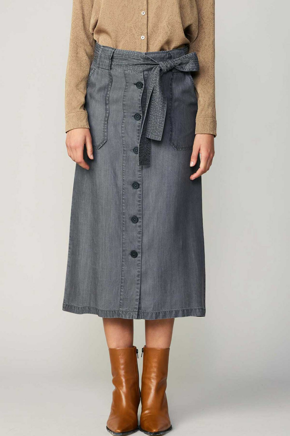 Denim Pocket Skirt