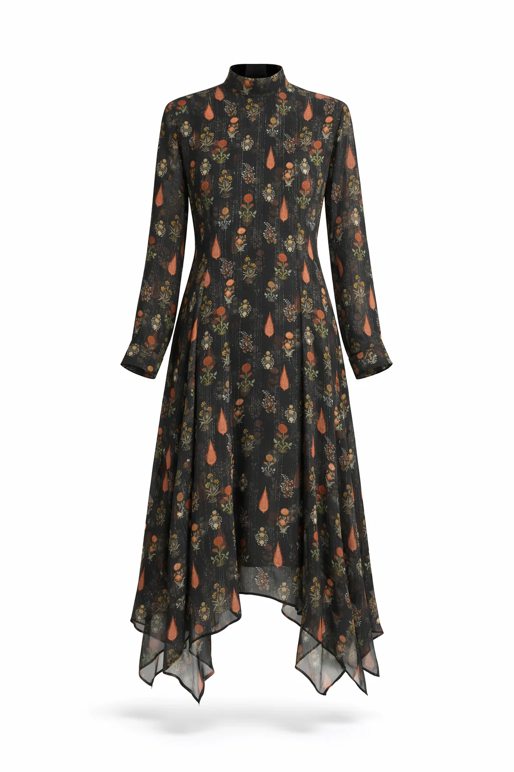 Exquisite Asymmetrical Print Dress