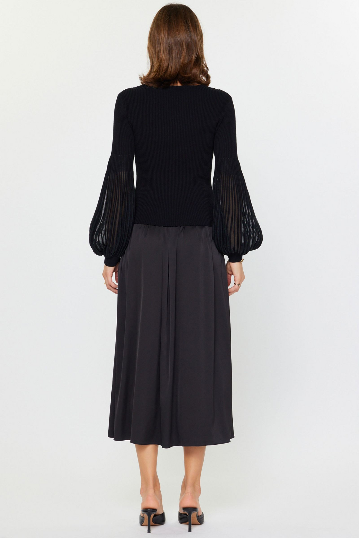 Bubble Sleeve Sweater Dress