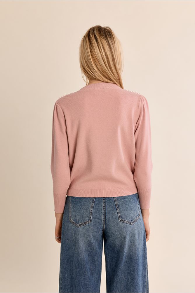 Beaded Sleeve Sweater