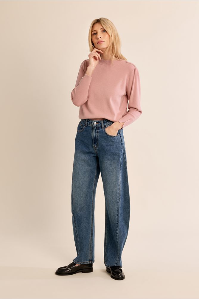 Beaded Sleeve Sweater